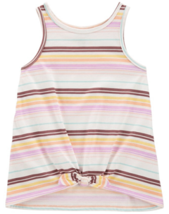 Musculosa "Osh Kosh" - Rayada de colores con nudo