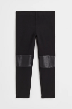 Calza "H&M" - Negra con frisa y detalles en las rodillas