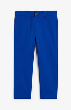 Pantalón "H&M" - Big boy - Azul francia ,corte recto, de gabardina liviana