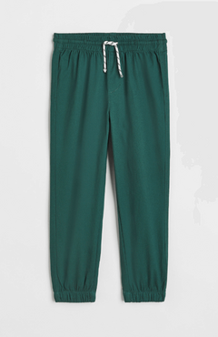 Pantalón "H&M" - Jogger de gabardina verde oscuro