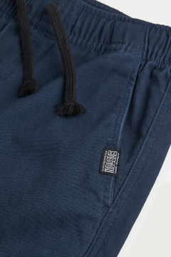 Pantalón "H&M" - Jogger de gabardina azul marino - comprar online
