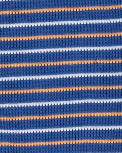 Osito "Carter´s", morley de algodón - Azul con rayas blancas y amarillas - comprar online