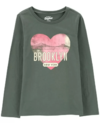 Remera "Osh Kosh" - Verde con corazón Brooklyn