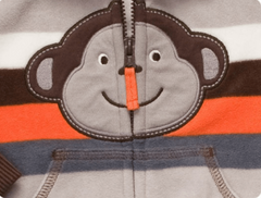 Conjunto "Carter´s" - 3 piezas campera y pantalón micropolar, rayado con mono - comprar online