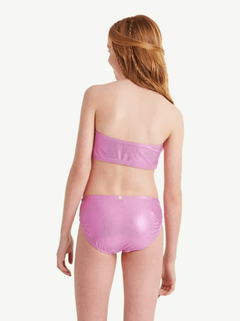 Malla "Justice" - Bikini rosa, lila y naranja con brillitos en internet