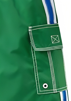 Malla "Old Navy" - Verde con bolsillo, detalles en blanco y azul - comprar online