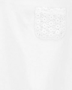 Musculosa "Osh Kosh" - Blanca con detalles crochet en internet