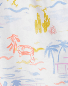 Mono "Carter´s" - De algodón blanco con dibujos de colores - comprar online