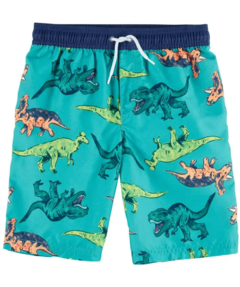 Malla "Carter´s" - Verde con dinosaurios de colores y cintura azul