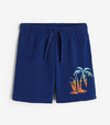 Short "H&M" - Big Boy - De algodón azul con palmera de colores