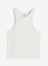 Musculosa H&M - Gris claro - Cortita - Corte americano - "M" de adulto - Equivale a talle 16 de niños