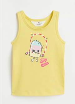 Musculosa H&M - Amarilla con helado