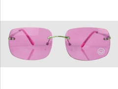 Anteojos de sol "Justice" - 100% UV - Rosa, sin marco, con Smile brillitos