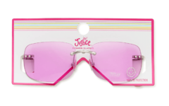 Anteojos de sol "Justice" - 100% UV - Rosa, sin marco, con Smile brillitos - comprar online