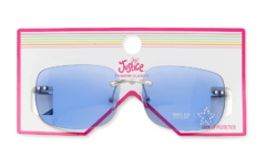 Anteojos de sol "Justice" - 100% UV - Azul, sin marco, con estrella brillitos - comprar online