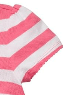 Vestido "Osh Kosh" - De piqué rayado rosa y blanco. Trae bombachudo cubrepañal !! en internet