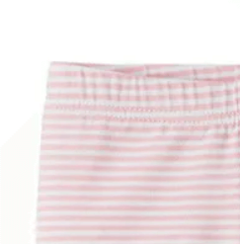 Conjunto "Carter´s" - 2 piezas remera azul + calza rayada rosa y blanca - Lupeluz