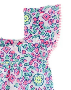 Conjunto "Carter´s" - 2 piezas musculosa flores + calza rosa en internet