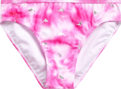 Malla "Real Love" - 2 piezas, remera UV + bombacha batik rosa y blanco con delfines plateados en internet