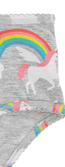 Bombachas "Carter´s" - Big Girl - Pack x 3 unidades - Rosa, gris y multicolor con unicornios - Lupeluz