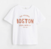 Remera H&M - Little boy - Blanca con Boston