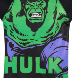 Remera UV "Marvel" - HULK espalda negra, manga corta, detalles violetas - comprar online