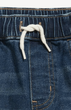 Short "Old Navy" - De jean, cintura elastizada, cordón ajustable - Lupeluz