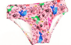 Bikini "Elemento" - Top + bombacha rosa con caracoles, pulpos y gatos sirena en internet