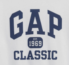 Remera "GAP". Big Boy - Blanca logo azul "Classic" - comprar online