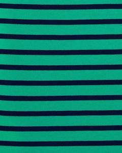 Musculosa "Carter´s" - Verde con rayas azules y bolsillo - comprar online