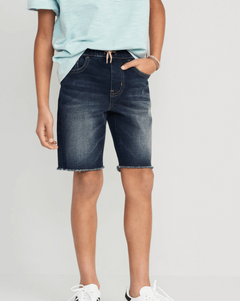Short "Old Navy" - De jean, cintura elastizada, cordón ajustable