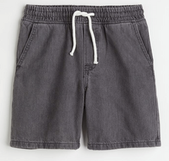 Short "H&M" - De jean gris con cintura elastizada