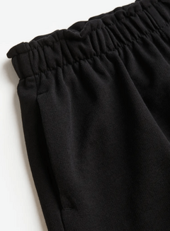 Short "H&M" - De algodón rústico negro liso - Lupeluz