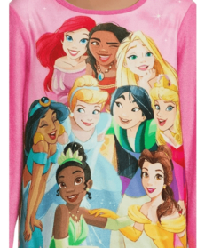 Pijama "Disney". Big Girl - 2 piezas de micropolar rosa con "Princesas" - comprar online