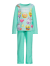 Pijama "Disney". 2 piezas de micropolar verde agua con "Emojis"