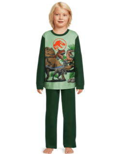 Pijama "Jurassic World". Little boy - 2 piezas de micropolar verde con dino en internet