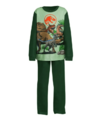 Pijama "Jurassic World". Little girl - 2 piezas de micropolar verde con dino