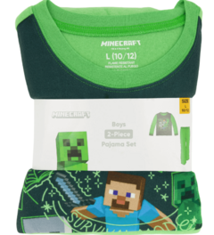 Pijama "Minecraft". 2 piezas de micropolar verde - Lupeluz