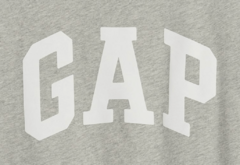 Remera "Gap" - Gris con logo estampado en blanco - comprar online