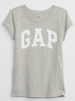 Remera "Gap" - Gris con logo blanco con brillitos