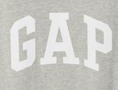 Remera "Gap" - Gris con logo blanco con brillitos - comprar online