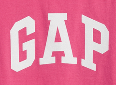 Remera "Gap" - Fucsia con logo blanco con brillitos - comprar online