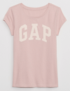 Remera "Gap" - Rosa clarito con logo blanco con brillitos
