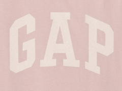 Remera "Gap" - Rosa clarito con logo blanco con brillitos - comprar online
