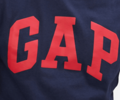 Remera "Gap" - Azul con logo estampado rojo - De adulto - comprar online