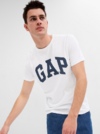 Remera "Gap" - Blanca con logo estampado azul marino - De adulto