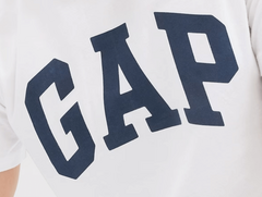 Remera "Gap" - Blanca con logo estampado azul marino - De adulto - comprar online