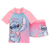 Malla UV "Disney" - Remera UV + short - Rosa flúo con Stich