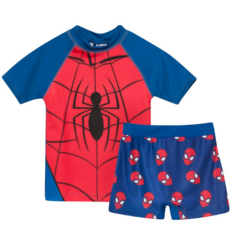 Malla "Disney" - Zunga - Azul francia con caritas Spiderman - comprar online