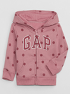 Campera "Gap". Rosa con lunares en fucsia